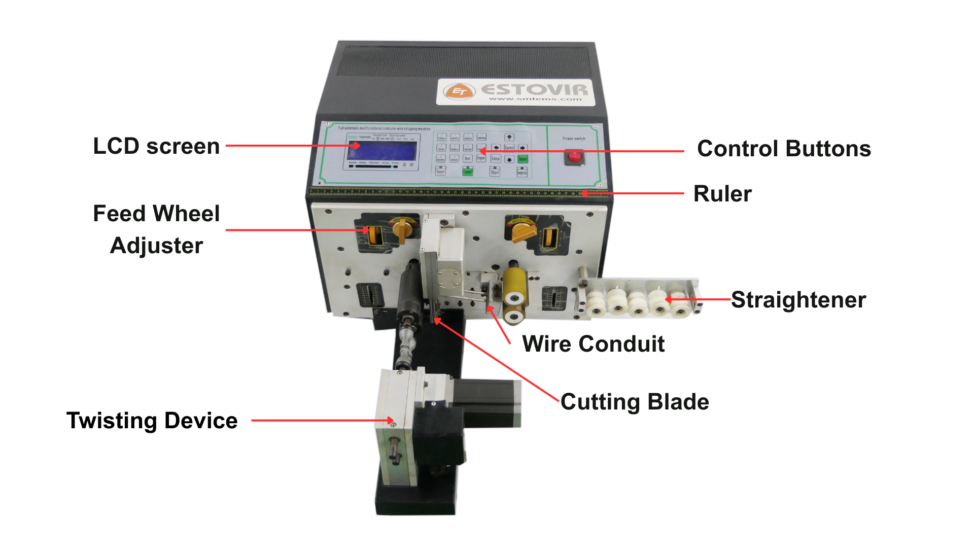 Digital Wire Cut, Strip & Twist Machine | AWS 220T | Wire Machines | Estovir Technologies