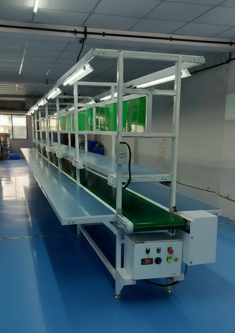belt conveyor for printed circuit board (PCB) assembly is a specialized system used in electronics manufacturing to transport PCBs between different stages of the production line.