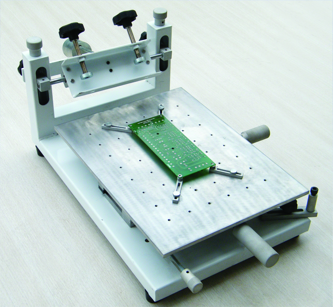 EMS 3040 MP Manual Solder Paste Printer offers high-precision PCB printing with a stable honeycomb base and durable, compact design.