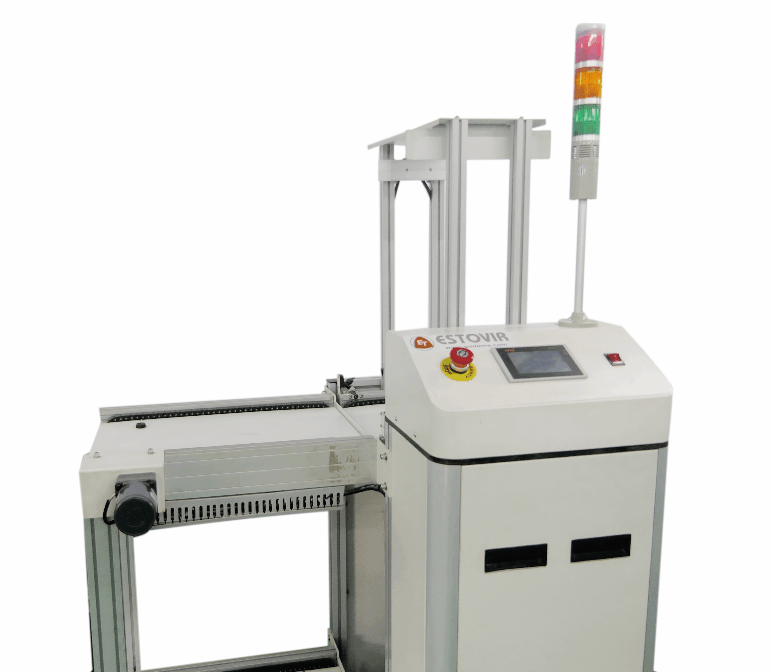 SMT PCB Magazine Loader Operating on Production Line – ET 250L