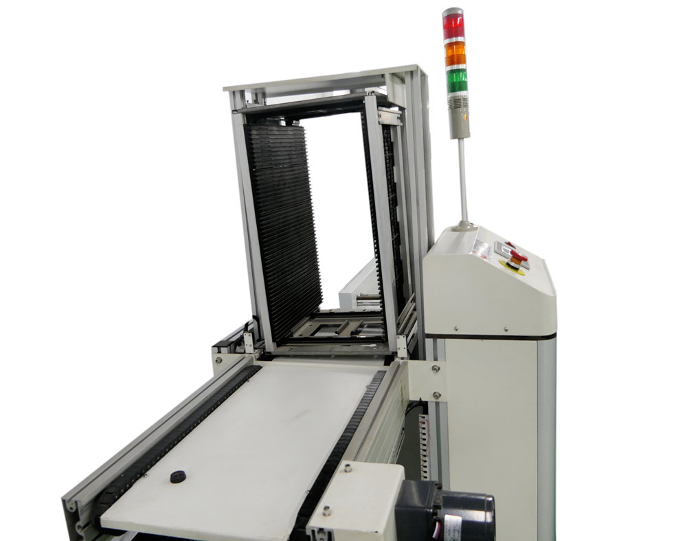 PLC Controlled SMT PCB Magazine Loader for Efficient PCB Loading Operations