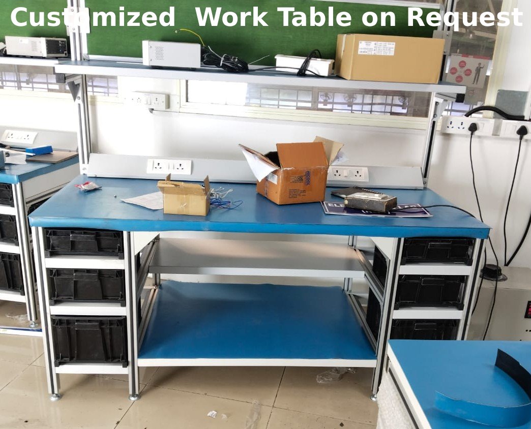 Single Side Work Table – 1.8 Mtr ergonomic industrial workstation by Estovir Technologies
