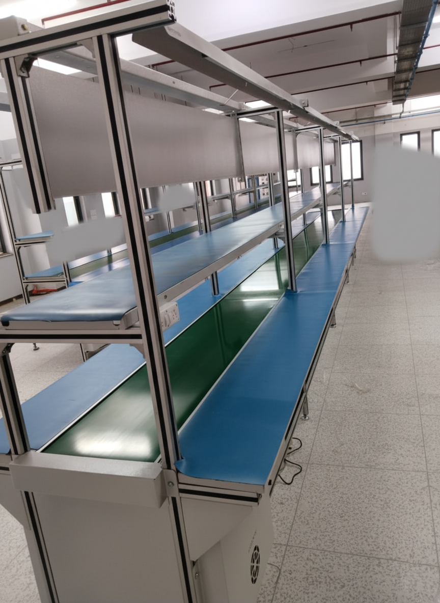 Belt conveyors for PCB assembly lines are automated systems that ensure precise, safe, and efficient movement of printed circuit boards through various stages such as component placement, soldering, inspection, and testing.